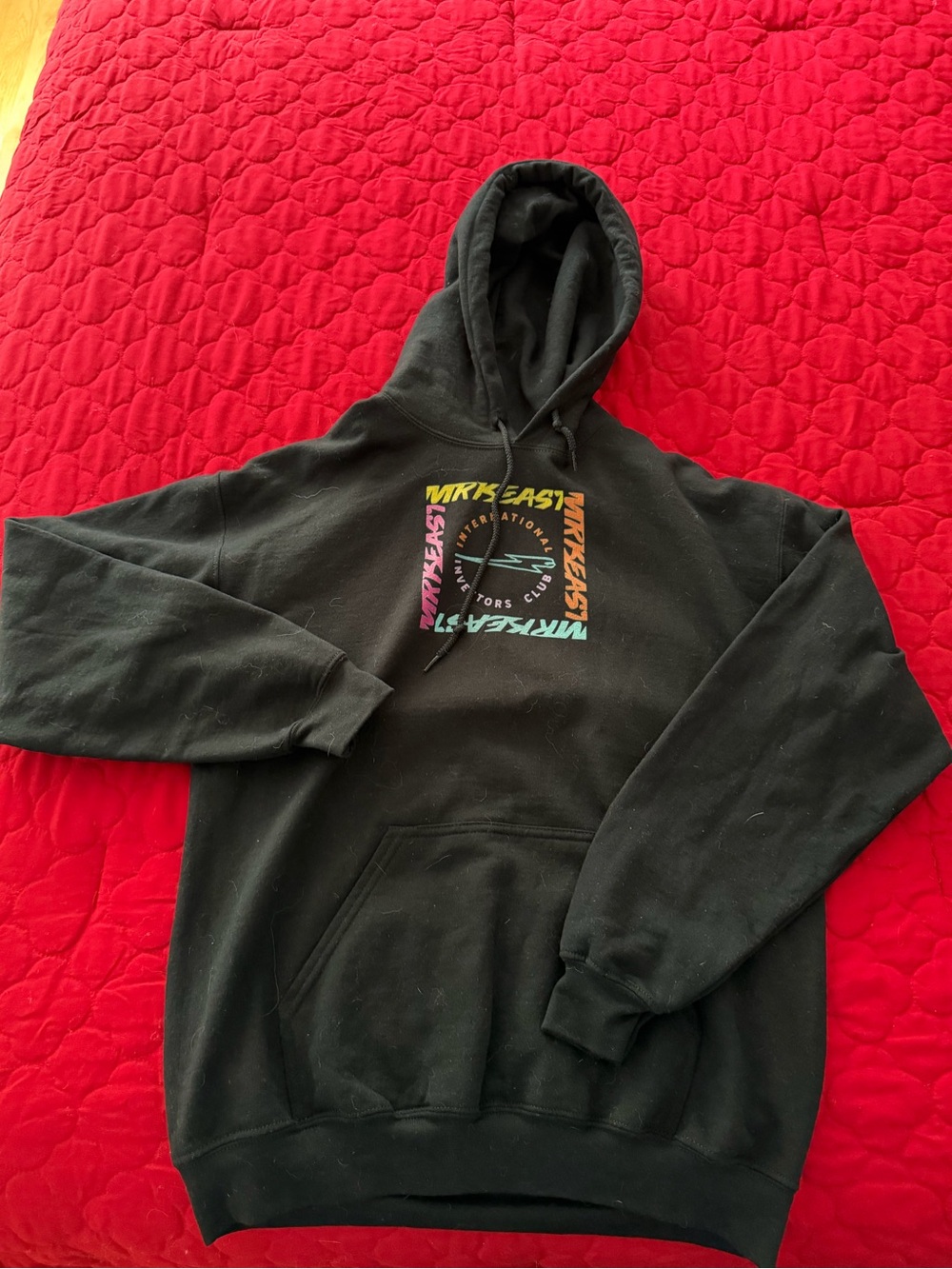 Mr Beast Black Hoodie International Investors Club - Size M